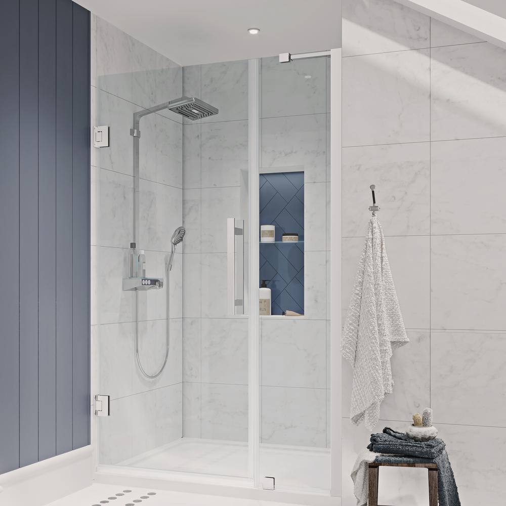 Endless Tampa-Pro 37" W x 72" H Alcove Frameless Shower Kit, Door, Panel, Base