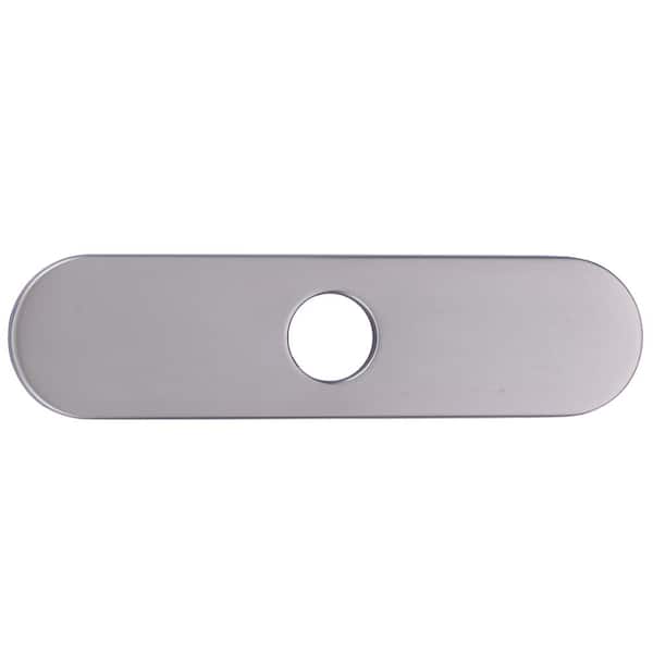 ALEASHA 10 in. Stainlees Steel Escutcheon Plate in Brushed Nickel