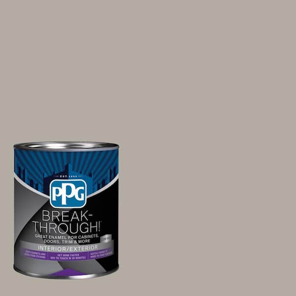 Break-Through! 1 qt. PPG1008-3 Greyhound Semi-Gloss Door, Trim & Cabinet Paint