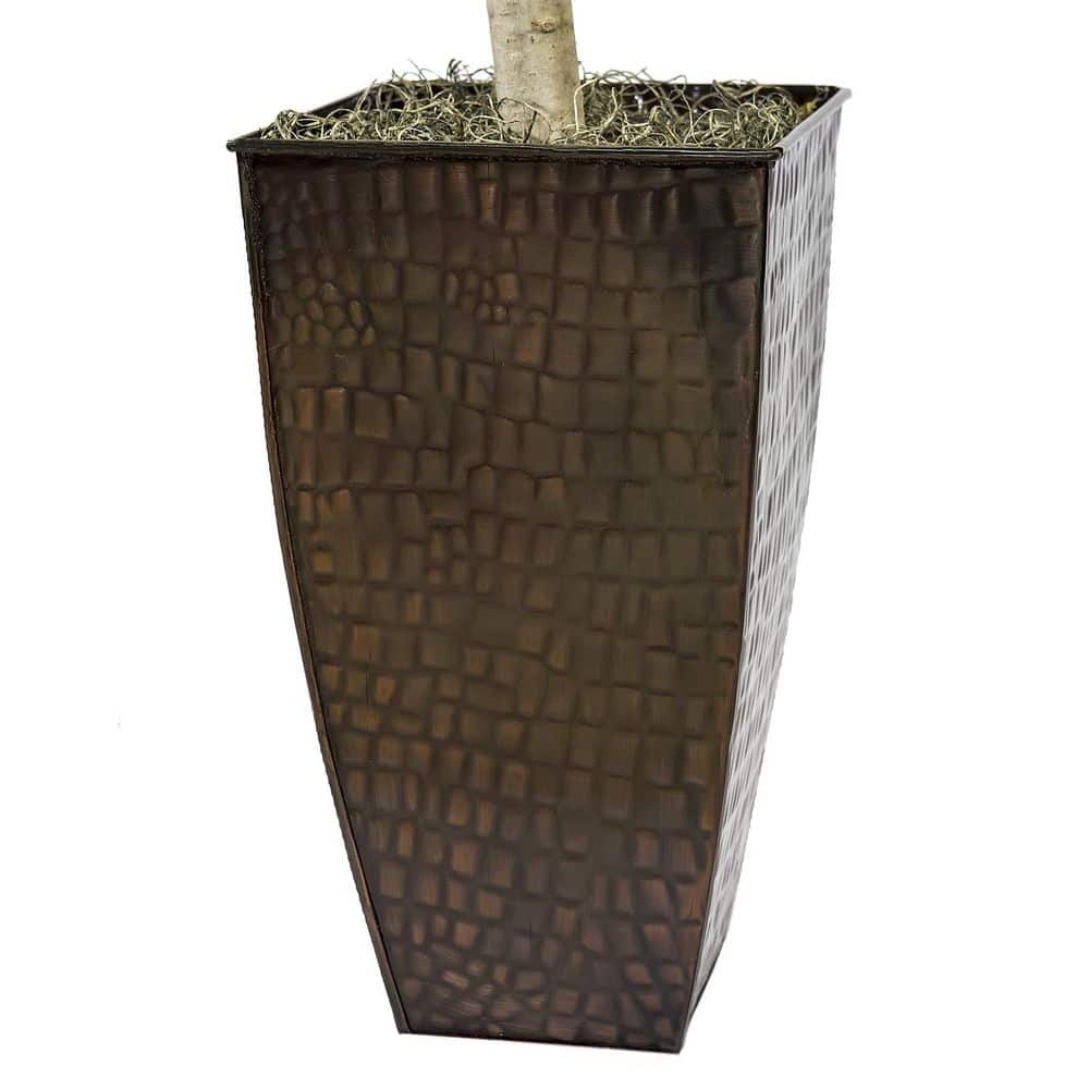 6-Foot Faux Ficus Tree in Bronze Metal Planter