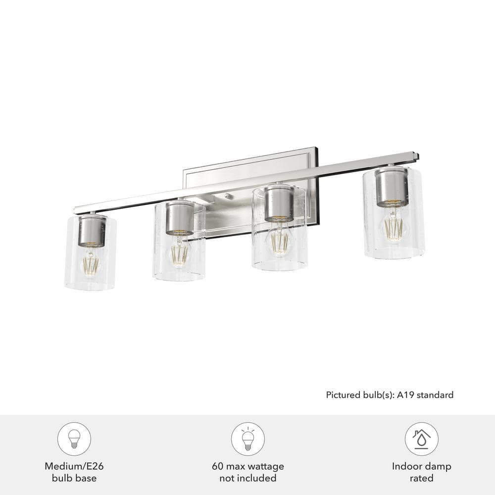 Kerrison 30" Brushed Nickel 4-Light Vanity Fixture