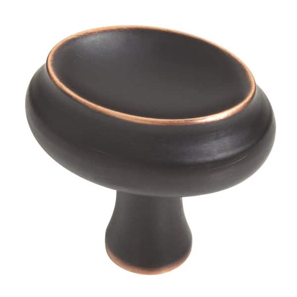Liberty Glenview 1-5/16 in. (33 mm) Bronze with Copper Highlights Cabinet Knob