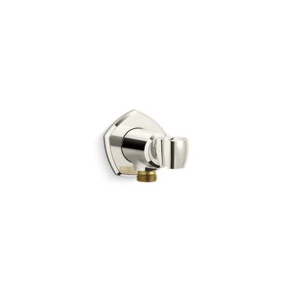 KOHLER Occasion Wall-Mount Handshower Holder with Supply Elbow and Check Valve in Vibrant Polished Nickel