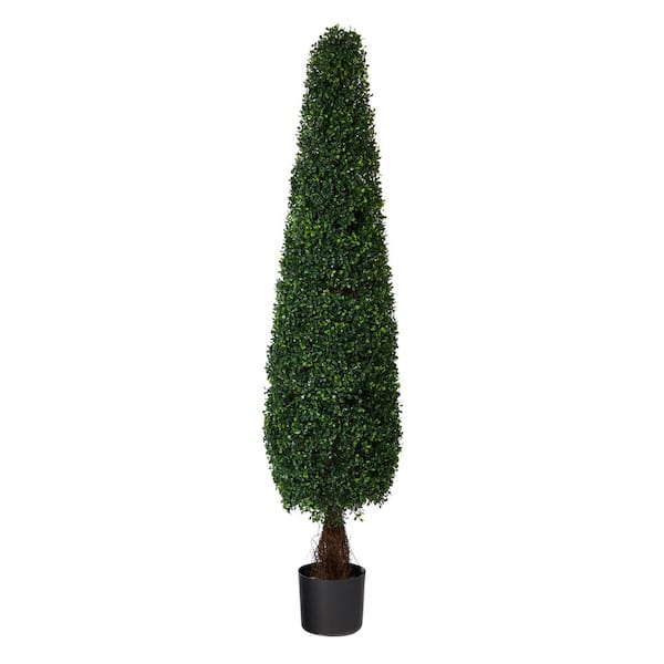 Nearly Natural 5ft. Boxwood Topiary Artificial Tree UV Resistant (Indoor/Outdoor)