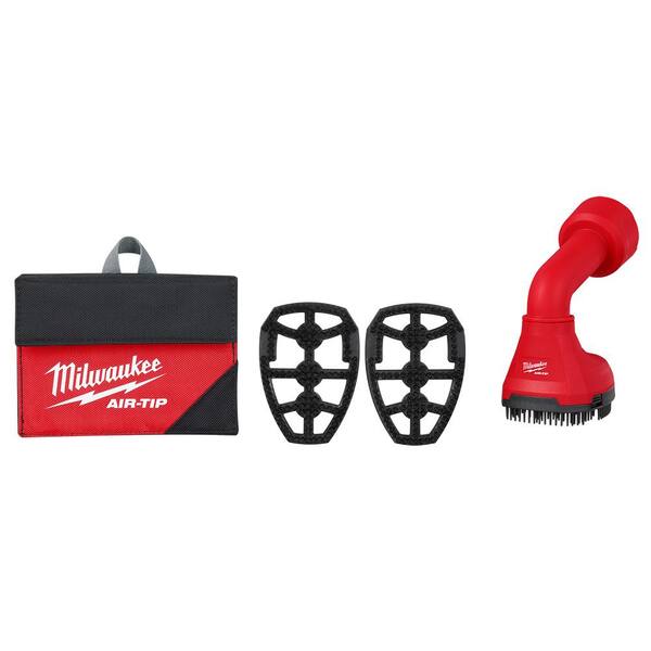 Milwaukee AIR-TIP 1-1/4 in. - 2-1/2 in. Swiveling Palm Brush Wet/Dry Shop Vacuum Attachment (1-Piece)