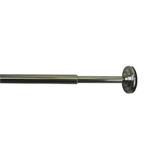15 in. to 24 in. Adjustable Steel Single Tension Rod in Brushed Nickel