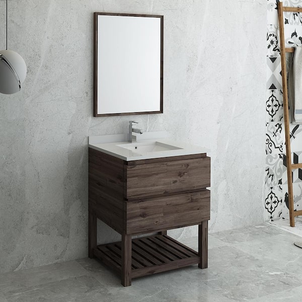 Bathroom Vanities With Open Bottom Shelf Semis Online