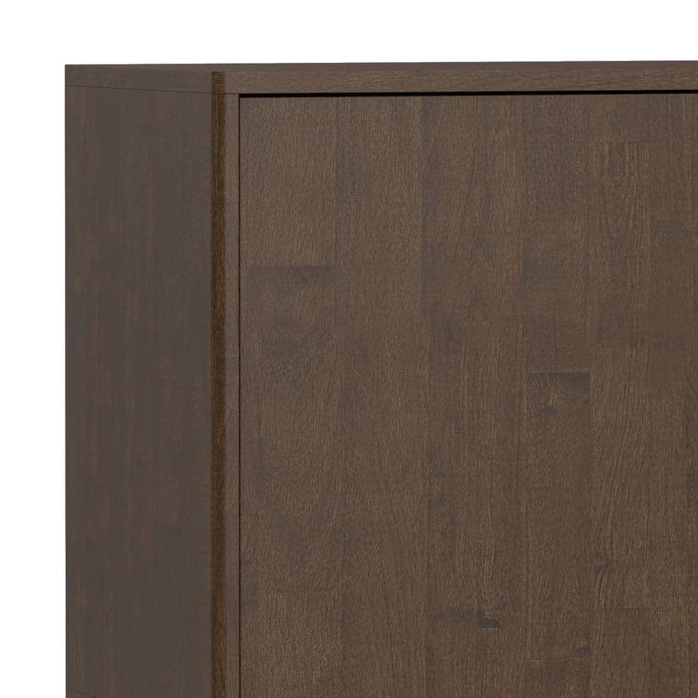 Harper Walnut Brown Solid Hardwood Mid Century Modern Sideboard Buffet