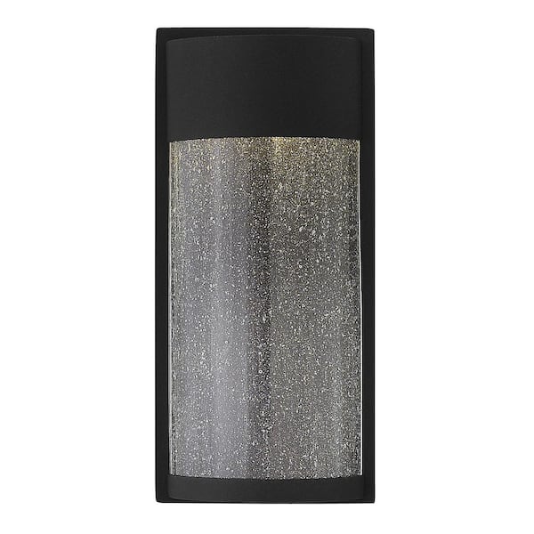 Shelter 1-Light Black LED Outdoor Wall Lantern Sconce