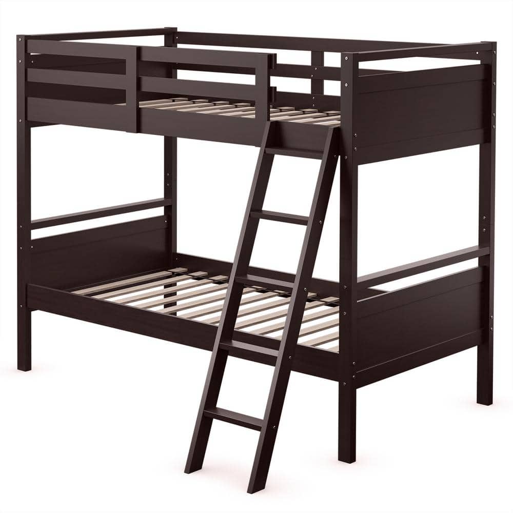 Espresso Twin Bunk Bed Convertible 2, This End Up Bunk Beds Craigslist