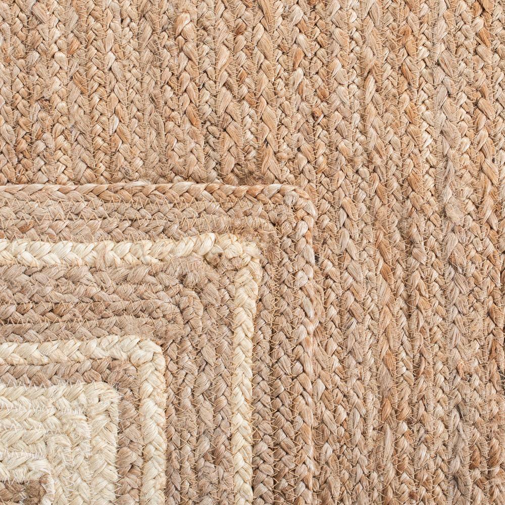 Ivory and Natural Jute Handmade 9' x 12' Area Rug