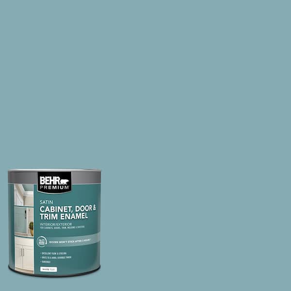 BEHR PREMIUM 1 qt. #S450-4 Crashing Waves Satin Enamel Interior/Exterior Cabinet, Door & Trim Paint