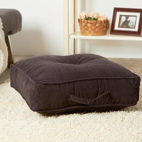 Square leather outlet floor pillow