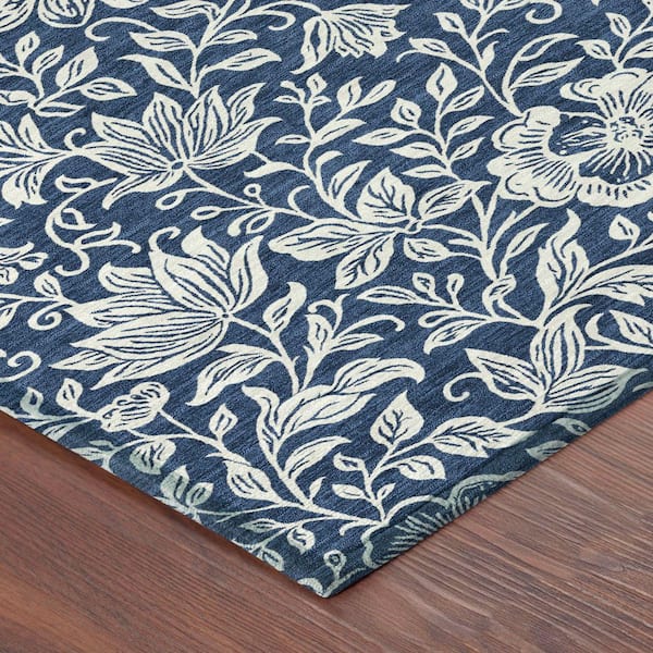 Chantille Machine Washable Indoor/Outdoor Abstract ACN2572 Navy 3 ft. x 4 ft. Area Rug