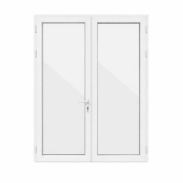 ERIS 72 in. x 96 in. Mat White Right Swing/Outswing Aluminum