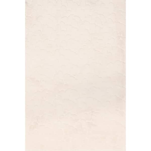 nuLOOM Leni Off White 5 ft. x 8 ft. Plush Cloud Geometric Machine Washable Area Rug