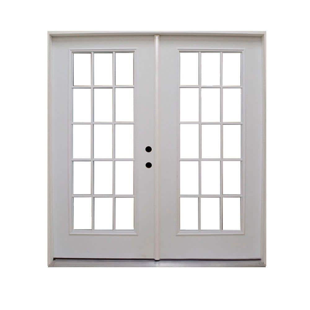 Steves & Sons 60 in. x 80 in. Element Series Retrofit Prehung LeftHand Inswing White Primed