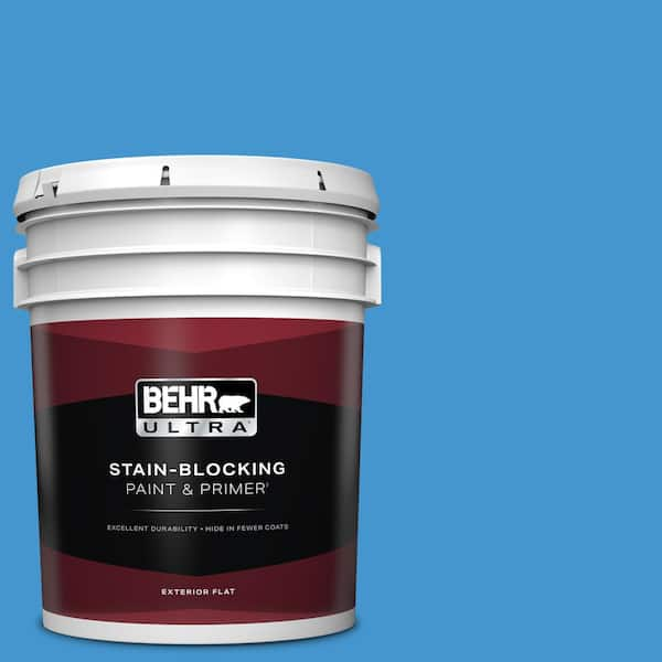 BEHR ULTRA 5 gal. #P510-5 Perfect Sky Flat Exterior Paint & Primer