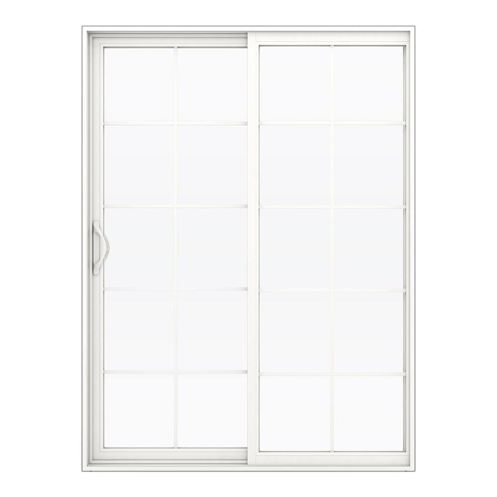 JELD-WEN 60 in. x 80 in. V-2500 White Vinyl Right-Hand 10 Lite