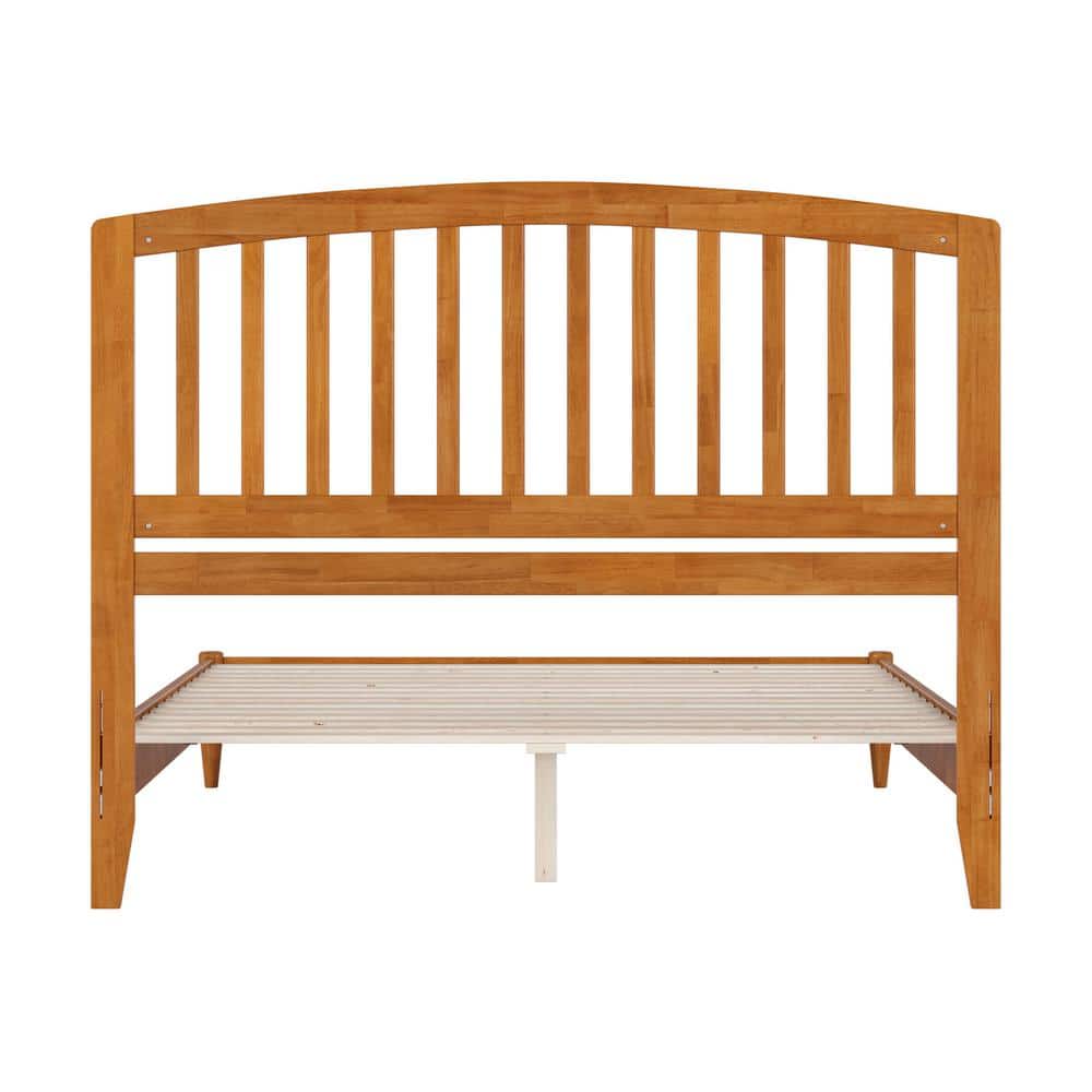 Quincy Light Toffee Queen Wood Platform Bed with Slats