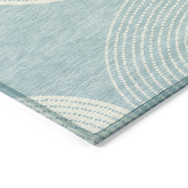 Chantille Machine Washable Indoor/Outdoor Abstract ACN2275 Denim 5 ft. x 7 ft. 6 in. Area Rug