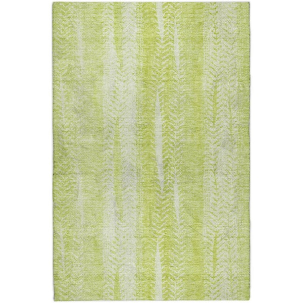 Dream Shag Premium Machine Washable Abstract ADS694 Aloe 8 ft. x 10 ft. Area Rug