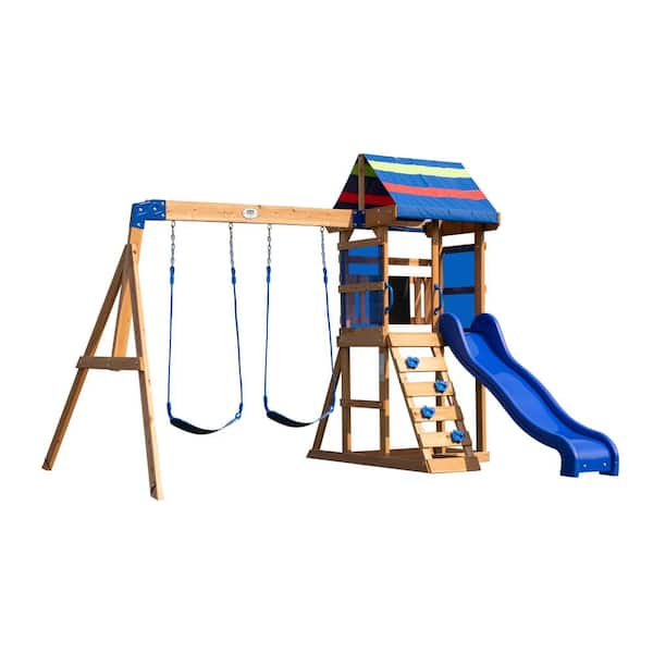 Home depot wooden swing sales sets