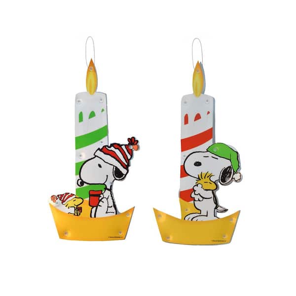 12 in. Christmas Window Decor Snoopy Candlestick