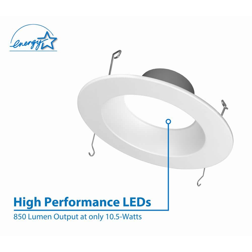 White Aluminum 7.38-Inch LED Recessed Downlight