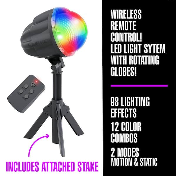 Christmas Light Projector with Red and Green Rotating Laser Lights,Wireless  Remote Control 