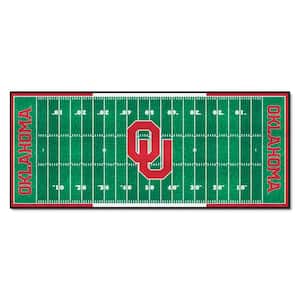 University of Oklahoma 3 ft. x 6 ft. Football Field Rug Runner Rug