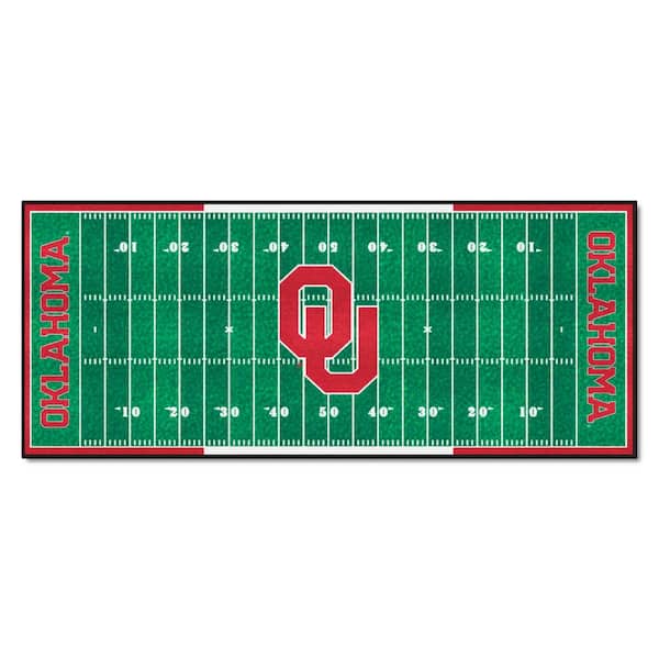 FANMATS University of Oklahoma 3 ft. x 6 ft. Football Field Rug Runner Rug