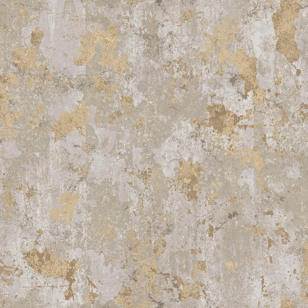 Unbranded Italian Design Beige Mottled Effect Metallic Finish Non-Pasted Vinyl on Non-Woven Wallpaper Sample