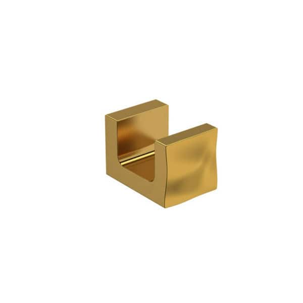 Reflet Knob Robe/Towel Hook in Brushed Gold