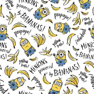 Universal Minions Powered By Bananas Peel and Stick Wallpaper