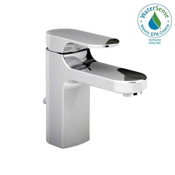 American Standard Moments Single Hole Single Handle Low-Arc Bathroom Faucet with Metal Speed Connect Drain in Polished Chrome
