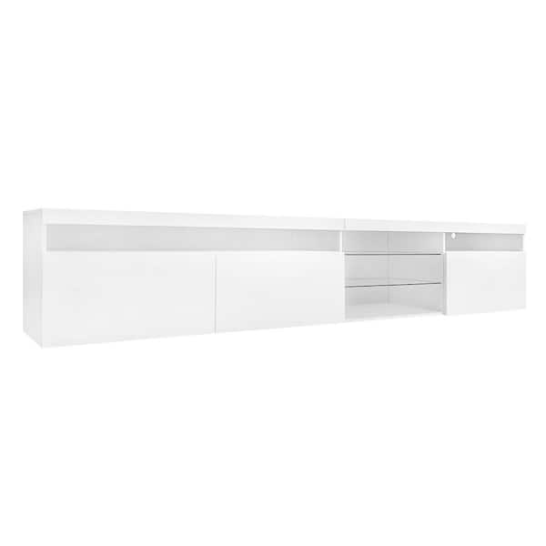 Harper & Bright Designs White TV Stand Fits TV's up to 100