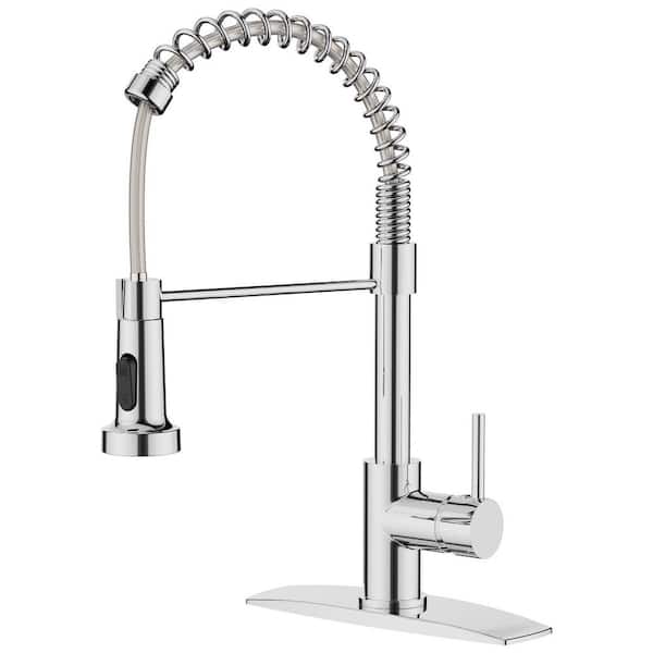 Single Handlem Deck Mount Standard Kitchen Faucet Kitchen Sink Faucet 1 Hole or 3 Hole in Polished Chrome