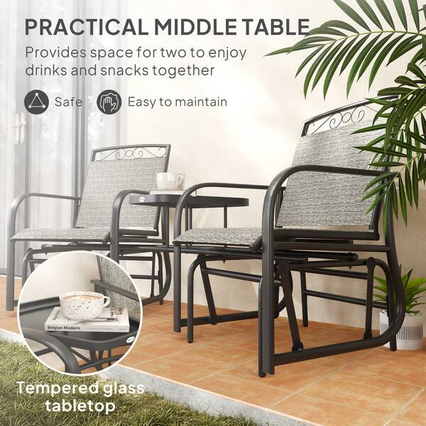 outdoor sling glider chair