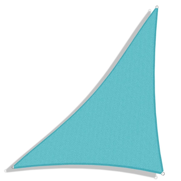 BANSA ROSE 23 ft. x 16 ft. Turquoise Triangle Heavy Weight Sun Shade Sail with UV Blockage and waterproof for Patio and Pool Cover