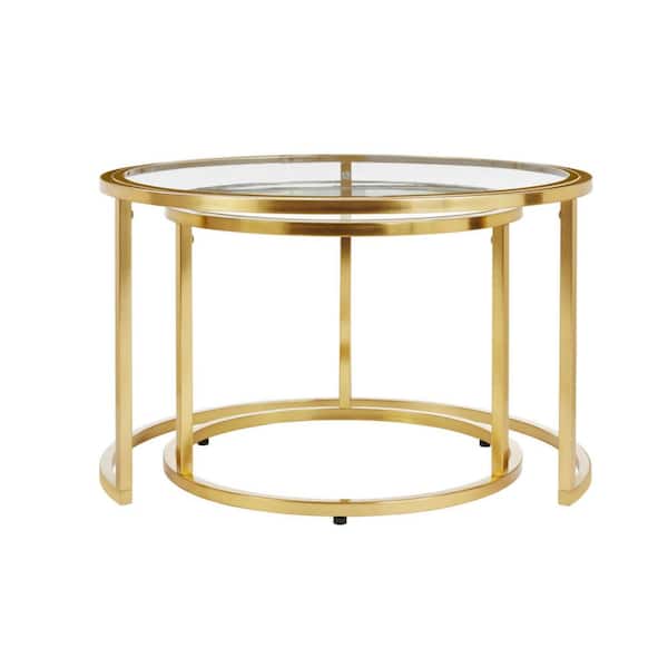 Home Decorators Collection Cheval 2, Small Round Glass Side Tables