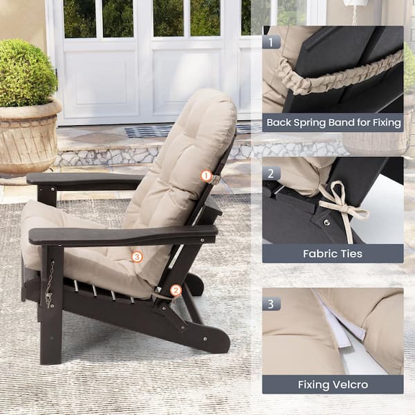 Pellebant 49.6 in. x 19.7 in. Beige Rocking Chair Cushions Outdoor  Adirondack Chair Cushion PB-CU002BEI-1 - The Home Depot