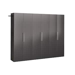 HangUps 90 in. W x 72 in. H x 16 in. D Storage Cabinet Set D in Black ( 3 Piece )