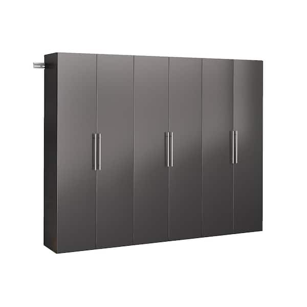Prepac HangUps 90 in. W x 72 in. H x 16 in. D Storage Cabinet Set D in Black (3-Piece)