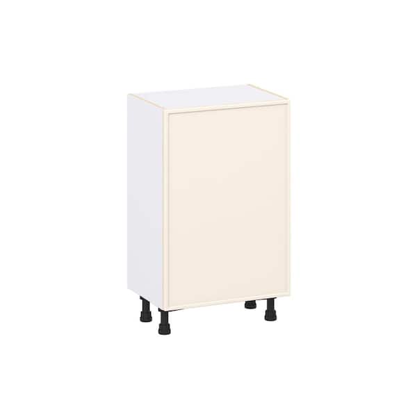 Fairview 21 in. W x 14 in. D x 34.5 in. H Assembled Slim Shaker Full Height Door Base Kitchen Cabinet in Washed Linen