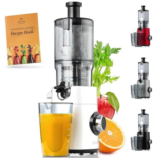 Zulay Kitchen Cold Press 200W 16oz Juicer Slow Masticating with 5