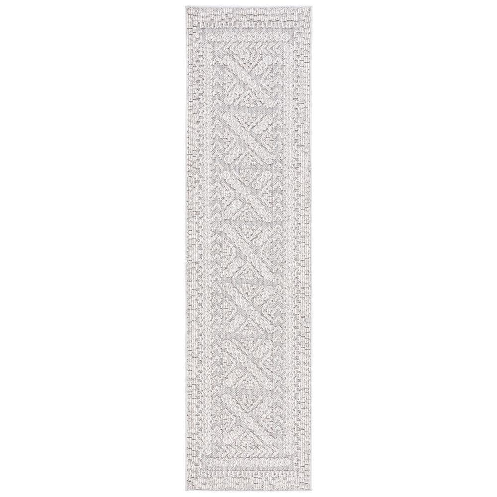 Global Gray/Ivory 2 ft. x 8 ft. Geometric Aztec Indoor/Outdoor Runner Rug price history on PriceWatchPro