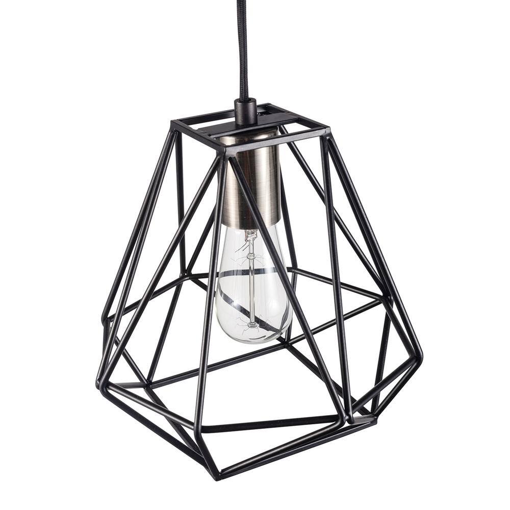 Sansa Dark Bronze Geometric Cage Pendant Light