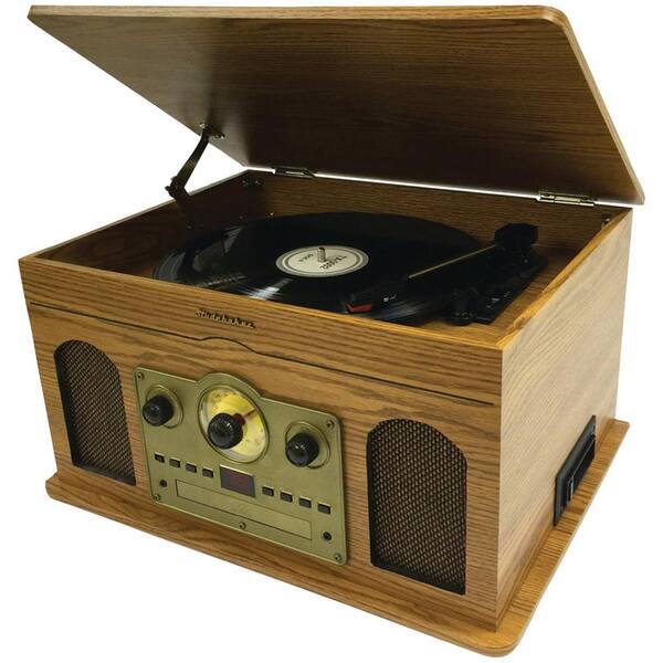 Studebaker 5-in-1 Stereo Music System - Wooden Grain