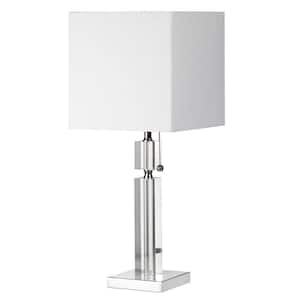 19 in. H 1-Light Polished Chrome Table Lamp with Fabric Shade